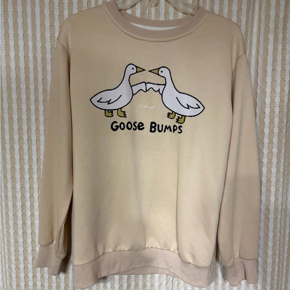 Tops - Cream Goose Bumps Sweatshirt